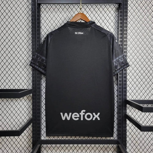 AC Milan x PLEASURES Black Jersey Fourth 23 24 Season