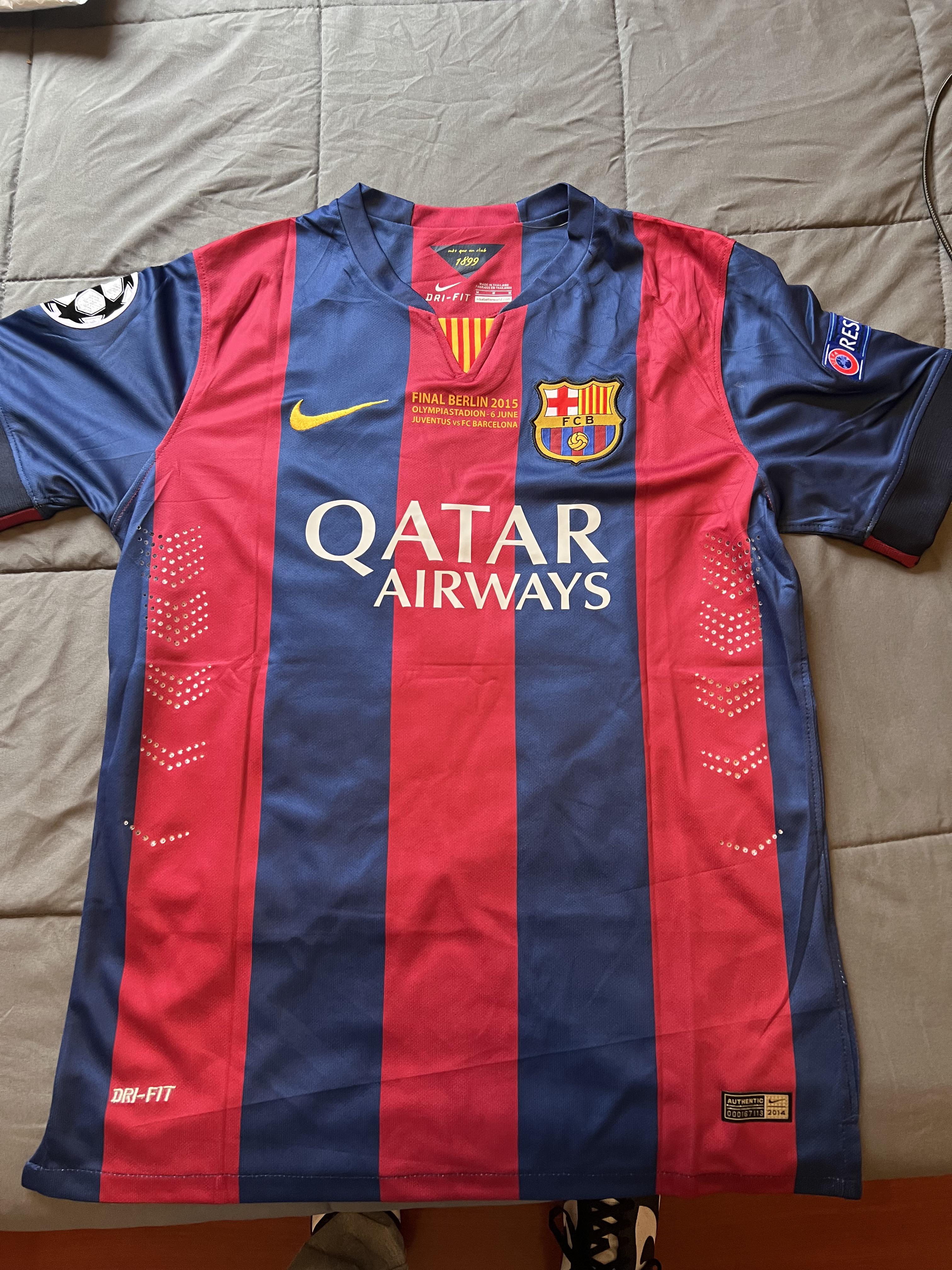 FC Barcelona Messi Home 2014 15 Retro Football Jersey